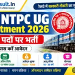 RRB NTPC UG Recruitment 2026 thumbnail showing 1688 railway vacancies for 12th pass candidates on RKResult.in